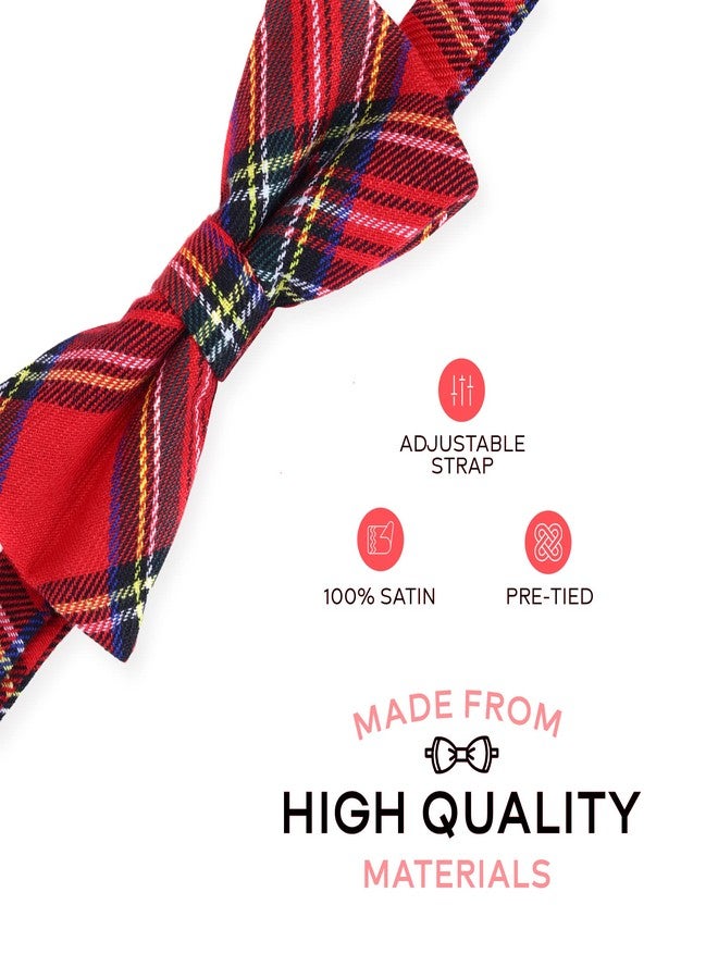 Man of Men - Red Bow Tie - Plaid Bow Ties for Men - Bowties Men - Image 5